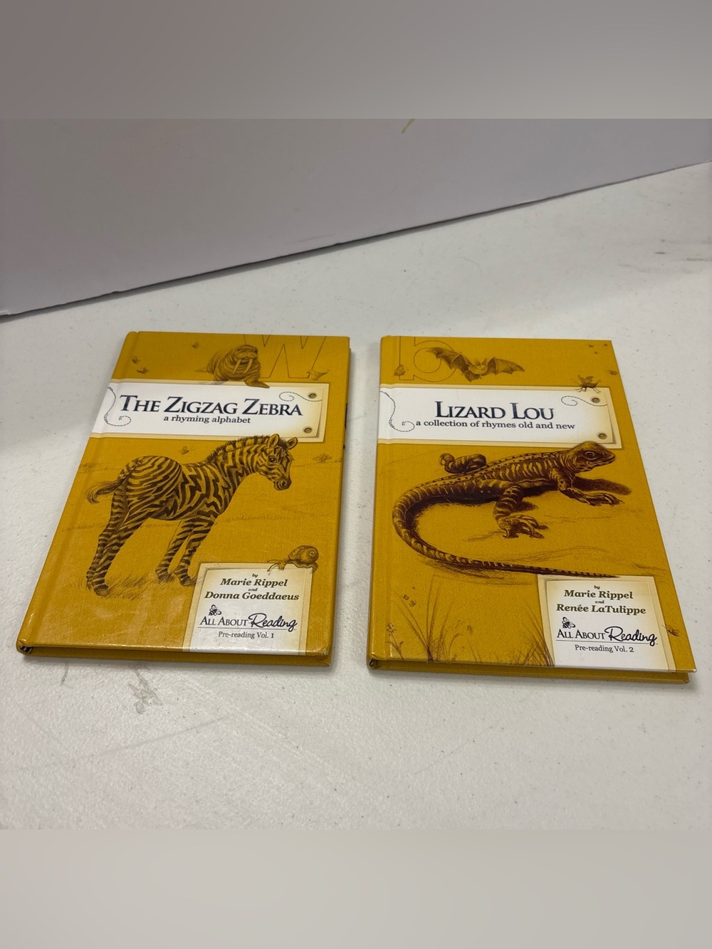 All About Reading Pre Reading Readers Volumes 1 & 2 Zig Zag Zebra Lizard Lou